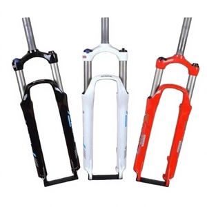 Fourche avant <span class=keywords><strong>VTT</strong></span> 26, 27,5, 29 pouces avec suspension pneumatique, <span class=keywords><strong>couronne</strong></span> en aluminium et axe de 9 mm, type tige droite, pièces de vélo de montagne - Product Image 4