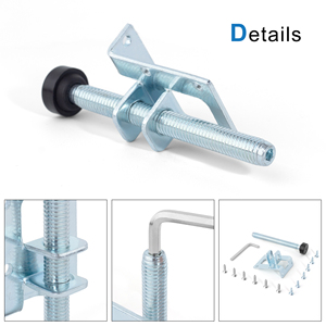 Có thể điều chỉnh 0-3inch Chiều cao đồ nội thất levelers chân với vòng nhựa cơ sở & VUÔNG gắn tấm cho tủ, ghế, Bàn, Bàn - Product Image 5