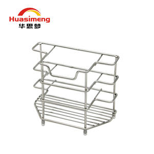 Support mural rectangulaire multifonctionnel en acier inoxydable Huasimeng pour brosses à dents, dentifrice et rasoirs - Product Image 1