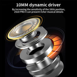 Auriculares Intrauditivos KZ ZS10 <span class=keywords><strong>Pro</strong></span> X con Tecnología Híbrida HiFi, Auriculares con Bajos para Juegos y Deportes, con Cable y Micrófono, Conector de 3.5mm - Product Image 4