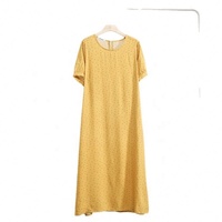 Robe d'été en coton pour femme, fine, en coton artificiel, élégante, mi-longue, ample, pour la maison, la plage, les vacances