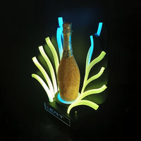 Présentoir de Bouteille de Vin en Acrylique et Cristal LED Rechargeable de Luxe VIP avec Logo Personnalisé pour Boîte de Nuit et Bar
