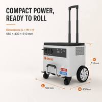 Station de stockage d'énergie portable LiFePO4 AC 6KW en mode continu pour l'alimentation d'urgence des véhicules électriques, l'éclairage mobile industriel