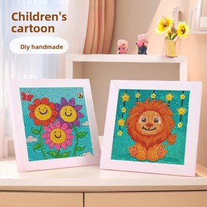 Kit Pittura Diamante Fai-da-Te per Bambini, <span class=keywords><strong>Girasole</strong></span>, Adesivi Artistici Cartoon, 17x17, Quadro Decorativo in Acrilico, Forma Quadrata Senza Cornice - Product Image 3
