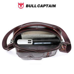 Sac à bandoulière pour homme en cuir véritable BULL CAPTAIN, sac messager, sac de travail durable, toutes saisons - Product Image 4