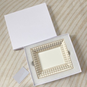 Simple Gold Grid <b>Large</b> Household Banquet Storage Tray Office Restaurant Ashtray - Product Image 3