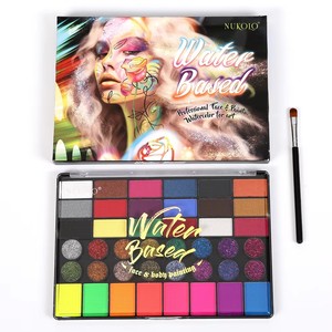 Kit de pintura facial para niños de 42 colores, no tóxico, a base de plantas, lavable, pigmento mate para arte corporal, para fiestas, carnavales y cosplay. - Product Image 1