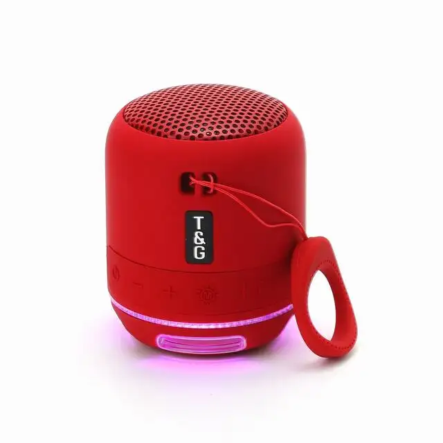 TG-294 Speaker Digital Mini portabel, dengan Bluetooth TF USB FM AUX Handsfree tali lampu LED