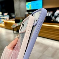 Coque de téléphone à cadre diamanté et paillettes pour iPhone 17 18 Pro Max – Vente Flash – Housse de téléphone à paillettes dégradées pour iPhone 13 14 15 16 17