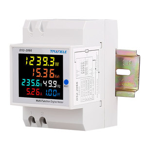 D52-2066 kỹ thuật số năng lượng tần số mét 6in1 AC Màn hình 110V 220V 380V 100A Single phase LCD Volt Amp kWh tần số mét - Product Image 4