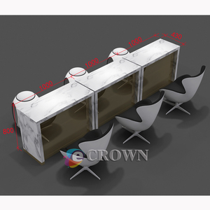 Modern Shop Interior Nail <strong>Beauty</strong> Counter Manicure Kiosk Design Case <strong>Nailer</strong> OEM - Product Image 3