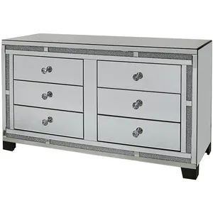 WXWF-691 Giá Rẻ Đồ Nội Thất Phòng Khách Gương Lưu Trữ Tủ Với 6 Ngăn Kéo Bạc Đè Bẹp Kim Cương Tủ - Product Image 4