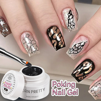 BORN PRETTY Gel Polish Super Blanc et Noir à Haute Pigmentation Sans Résidu, Gel de Peinture pour Motifs avec Gels de Base Professionnels pour le Nail Art