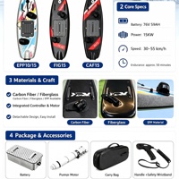 Planche de surf électrique haute puissance 15KW 76V 59Ah IP67 étanche avec moteur, vitesse de 30-55 km/h pour les sports nautiques en mer