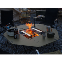 Ensemble de table de camping portable moderne en aluminium avec table et chaises pliantes d'extérieur