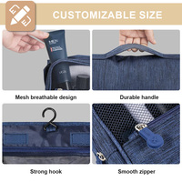 Trousse de Toilette Homme Imperméable, Trousse de Voyage, Organisateur de Rasage, Pochette de Rangement pour Voyages d'Affaires et Vacances