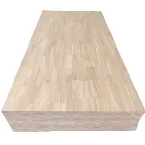 Penjualan langsung pabrik FJ karet kayu padat papan kayu gabungan ukuran disesuaikan dari
