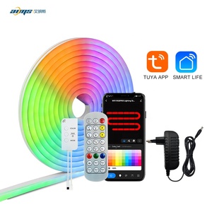 Tira <span class=keywords><strong>LED</strong></span> de luces de neón de 24V, RGB, multicolor, resistente al agua, flexible, tubo de silicona, <span class=keywords><strong>WiFi</strong></span>, control remoto, luces de neón - Product Image 6