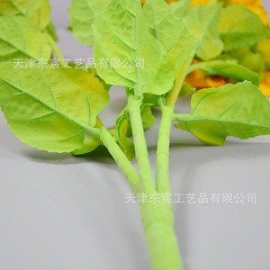 Bouquet de tournesols artificiels Dongchen Crafts, 9 têtes, fleurs en soie, style rustique, décoration d'intérieur, ornement végétal - Product Image 4