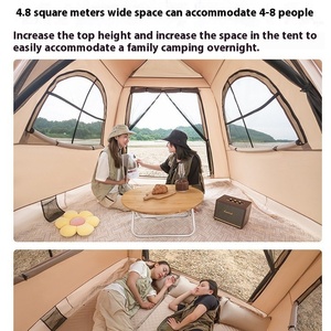 Factory Direct Wholesale Oxford Cloth Thickened Portable Automatic Rainproof Outdoor Camping Inflatable Tent - Product Image 4
