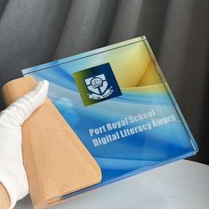 Trophée en pierre de cristal en forme de <span class=keywords><strong>livre</strong></span>, nouveau modè<span class=keywords><strong>le</strong></span> de thème d'ange pour cadeau d'affaires souvenir, logo UV personnalisé - Product Image 6