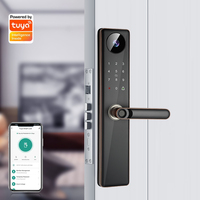 Cerradura Inteligente para Puerta con Cámara Wifi Tuya, Timbre, Contraseña, Reconocimiento de Huellas Dactilares, Manija de Cerradura Inteligente