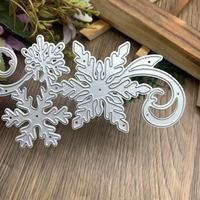 Matrice de découpe en acier au carbone pour papier, motif flocon de neige et fleurs en relief, pour artisanat DIY parent-enfant