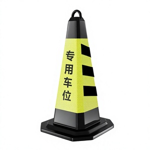 Cono de Seguridad Vial Reforzado de Goma y PVC, Cuadrado, Telescópico, Reflectante, IP68, HDPE, PE, 2 m - Product Image 1