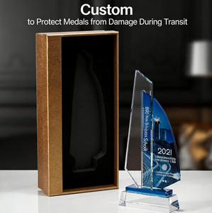 Trophée Créatif en Cristal Sablé Personnalisable pour Réunions Annuelles et Commémoration des Employés Exceptionnels - Product Image 4
