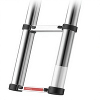 Échelle télescopique en aluminium réglable et extensible, antidérapante, sécurisée, 5 étoiles, conforme à la norme EN 131, pour gymnase, toit, escalier, capacité 150 kg
