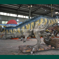 Tatil Köyleri veya Çocuklar İçin Gerçekçi Dinozor Robotu Olarak Kullanılabilen Büyük Animatronik Karnotaurus Modeli