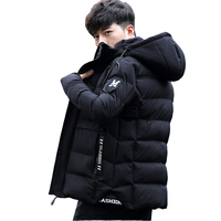Blouson matelassé décontracté pour homme 2024, chaud et respirant, avec capuche, col montant, fermeture éclair, en tissu peigné, pour l'extérieur