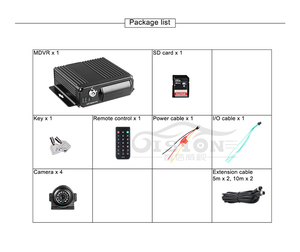 Bộ Ghi Hình DVR MDVR 4 CH H.265 1080P AHD Cho Xe Hơi Di Động Với 4 Camera Quan Sát Ban Đêm Chống Nước Bằng Kim Loại IR Cho Xe Hơi - Product Image 6
