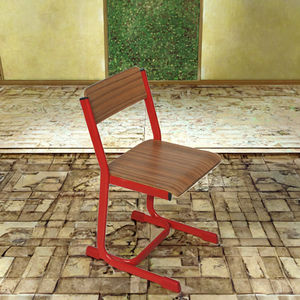 เก้าอี้เรียนวินเทจ เก้าอี้นักเรียนเดี่ยว เฟอร์นิเจอร์ห้องเรียน ทนทาน ทำจากไม้อัดและโลหะ ดีไซน์ทันสมัย - Product Image 3