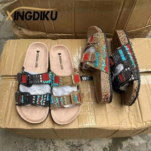 Womens Vintage Cork Footbed Sandals 2026 New Arrival Fashion Plus Size Summer Beach <b>Shoes</b> Outdoor Sexy Travel <b>Comfort</b> Flat - Product Image 2
