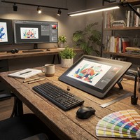 Set Keyboard dan Mouse Nirkabel Profesional Desain Ergonomis Senyap untuk Kantor, Pembuatan Konten, Hiburan Rumah 2026