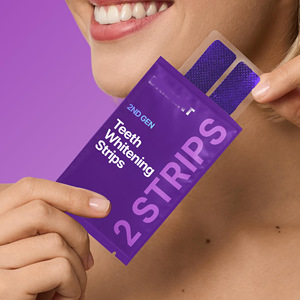Bandes blanchissantes dentaires violettes 14/42 STRIPS avec parfum floral et émulsion protectrice pour l'émail - Product Image 4