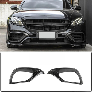สปอยเลอร์กันชนหน้ารถยนต์ทำจากคาร์บอนไฟเบอร์แท้ สำหรับ Mercedes Benz E-Class ปี 2016-2020 รุ่นดัดแปลง E63 ฝาครอบช่องระบายอากาศกันชนด้านข้าง - Product Image 2