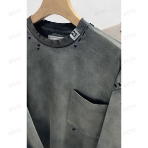 Мужская одежда на заказ, фабричная уличная одежда, 300 Gsm, футболка 100% хлопка с принтом Dtg, Большие футболки большого размера - Product Image 2