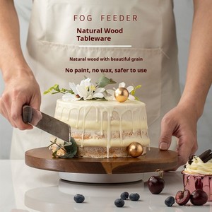 Piattaforme Girevoli in Legno per Decorazione Torte, Ideali per Pasticceria Casalinga - Product Image 3