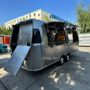 Chariot de café friteuse professionnelle, cuisine mobile de concession, remorque rétro en acier inoxydable, camion de vente ambulante, remorques alimentaires européennes - Product Image 4