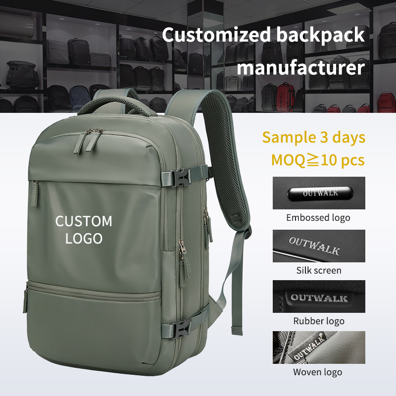 USB Port Rolling Backpack with Expandable