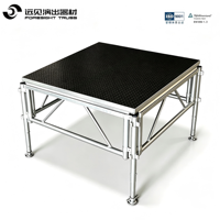 Performa Bodenmontierte Tragbare Aluminium-Bühne mit Verstellbarer Höhe, Treppen, Mobile Pole-Dance-Plattform-Einheiten, Rostfrei, CE-Zertifiziert