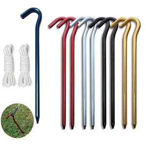 20 Piezas de Estacas de Aluminio de 18 cm, Resistentes y Antióxido, para <span class=keywords><strong>Camping</strong></span>, Jardinería, Pesca y Uso en Suelos Duros - Product Image 6