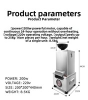 Machine à éplucher l'ail électrique commerciale 200W, 25KG/H, en acier inoxydable, éplucheur d'ail automatique pour usage en restaurant
