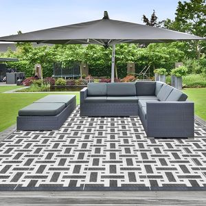 Các Nhà Sản Xuất Bán Buôn Sang Trọng PP Double-Layer Dệt Vườn Patio Thảm Chống Lão Hóa Tùy Chỉnh Vườn In Logo RV Thảm - Product Image 2