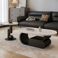 Table basse moderne décontractée en bois massif blanc de style luxueux avec tiroir de rangement, niveau E1, petite table pour appartement, salon, meubles de maison