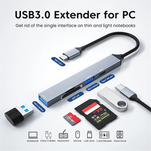 5 trong 1 <span class=keywords><strong>USB</strong></span> 3.0 HUB Splitter Loại C bộ nhớ SD TF Đầu đọc thẻ <span class=keywords><strong>USB</strong></span> 2.0 loại C Adapter OTG cho Xiaomi Lenovo MacBook - Product Image 6