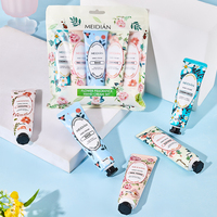 MEIDIAN Coffret de 5 Crèmes Mains Florales 30g Hydratation Intense Nourrissante pour Mains Sèches et Gercées 24H Douceur Lisse Non Grasse Cadeau