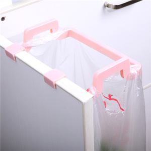 Kitchen wall-mounted cabinet door trash rack, no-<b>drill</b> door-back trash bag storage rack, plastic bag trash holder - Product Image 4